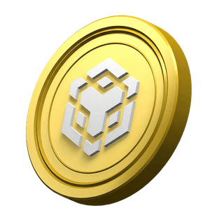 Decorative BNB coin in the information section of the G-GlobalBraxion platform
